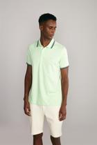 Polo Manga Curta Malha Básica Slim Fit - Verde Pistache