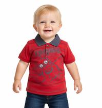 Polo Manga Curta para bebê nº 1 (9 a 12 meses) 100% algodão Polo Manga Curta para bebê nº 1 (9 a 12 meses) 100% algodão