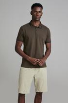 Polo Manga Curta Piquet Básica Slim Fit - Verde Azeitona