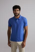Polo Manga Curta Premium Malha Slim Fit - Azul Bic Polo Manga Curta Premium Malha Slim Fit - Azul Bic
