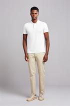 Polo Manga Curta Premium Malha Slim Fit - Branco
