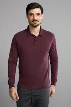 Polo Manga Longa com Bolso Comfort Premium - Vinho Polo Manga Longa com Bolso Comfort Premium - Vinho