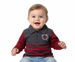 Polo Manga Longa Infantil Várias Estampas nº 1 ao 3 Polo Manga Longa Infantil Várias Estampas nº 1 ao 3