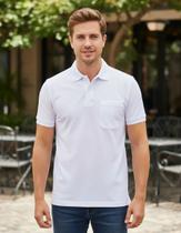 Polo Masculina Básica Algodão Com Bolso M Ao Xgg Malwee Polo Masculina Básica Algodão Com Bolso M Ao Xgg Malwee