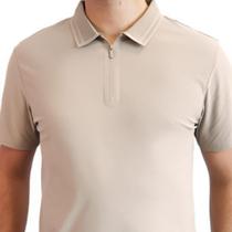 Polo Masculina com Zíper Jackard