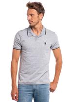 Polo Masculina Detalhe Filete Polo Wear Mescla Claro