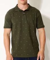 Polo Masculina Estampada Manga Curta MR-81937 Polo Masculina Estampada Manga Curta MR-81937