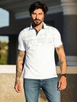 Polo Masculina Estilosa Gola Estruturada PitBull Jeans 88226 COR:BRANCOTAMANHO:P
