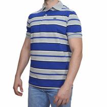 Polo Masculina Listrada Country Dawson Azul Royal Polo Masculina Listrada Country Dawson Azul Royal