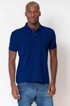 Polo Masculina Piquet Bordada Polo Wear Azul Escuro