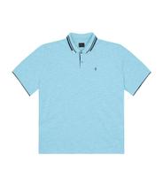 Polo Masculina Plus Size Básica Piquê Diametro Azul - Rovitex Plus Size