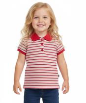 Polo meninas EM ALGODÃO listradinha nº 4 (2 - 3 anos)