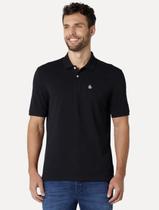 Polo Original Penguin Masculina Piquet Light Button Patch Preta