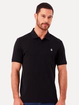 Polo Original Penguin Masculina Piquet Lisa Patch Preta