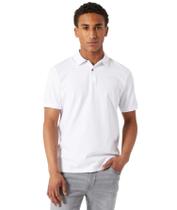 Polo para Hombre DKNY Moderno Ajuste Rápido Secado Manga Corta Blanco
