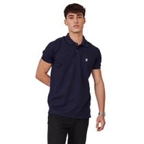 Polo Piquet 100% Algodão Azul Marinho Camisas