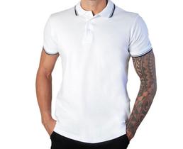 Polo piquet algodao com elastano gold branca Polo piquet algodao com elastano gold branca