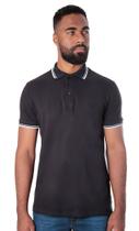 Polo Piquet Algodão com Elastano Gold Preta Polo Piquet Algodão com Elastano Gold Preta