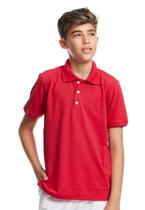 Polo Piquet Basic Menino Carmim