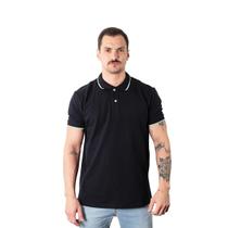 Polo Piquet KingeJoe Básica Friso Bordado Masculina