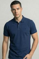 Polo Piquet Lisa Com Botão Polo Wear Marinho