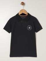 Polo Piquet Manga Curta Infantil Para Menino - PRETO Polo Piquet Manga Curta Infantil Para Menino - PRETO
