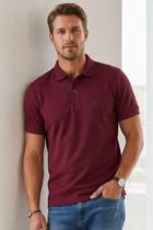 Polo Piquet Texturizada Premium Polo Wear Vermelho Escuro
