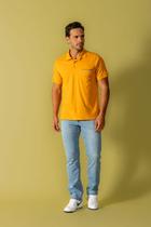 Polo premium penteada adulto c/ bolso ref. 21508 tamanho:mcor:mostarda