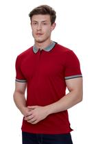 Polo Sallo Plus Size Piquet Vermelho