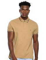 Polo Tommy Hilfiger Athletic Prep Pure Cotton Marrom Claro Polo Tommy Hilfiger Athletic Prep Pure Cotton Marrom Claro