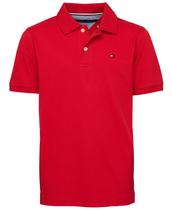 Polo Tommy Hilfiger Infantil - Manga Curta, Vermelho Hera, Tamanho 2