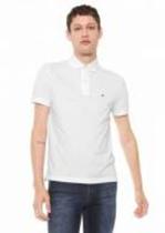 Polo Tommy Hilfiger Masculina Branca Bright White - TAM M