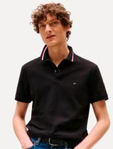 Polo Tommy Hilfiger Masculina Regular Fit Collar Preto Polo Tommy Hilfiger Masculina Regular Fit Collar Preto