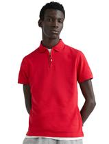 Polo Tommy Hilfiger Masculina Regular Global Stripe Half Zip Vermelha Polo Tommy Hilfiger Masculina Regular Global Stripe Half Zip Vermelha