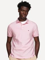 Polo Tommy Hilfiger Masculina Regular Piquet 1985 Rosa Claro