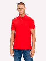 Polo Tommy Hilfiger Masculina Regular Piquet 1985 Vermelho Escarlate