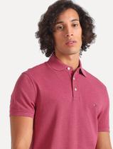 Polo Tommy Hilfiger Masculina Slim Piquet 1985 Rosa Mescla