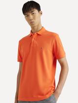 Polo Tommy Hilfiger Regular Piquet Light Button 1985 Laranja Polo Tommy Hilfiger Regular Piquet Light Button 1985 Laranja
