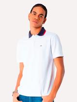 Polo Tommy Jeans Masculina Regular Flag Neck Branca