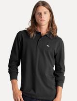 Polo Tommy Jeans Masculina Slim Piquet Flag Placket Preta
