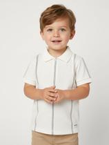 Polo Tricot Manga Curta Infantil Para Menino - OFF WHITE Polo Tricot Manga Curta Infantil Para Menino - OFF WHITE