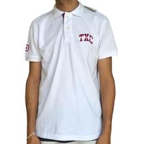 Polo Txc Branco Logo vermelho 6601