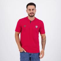 Polo Umbro Fluminense Viagem 2024 Vinho - Vermelho