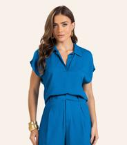 Polo Viscose Modena Feminino Endless Azul Polo Viscose Modena Feminino Endless Azul