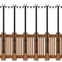 Pólos de luz String Beizelte, pacote com 6, 1,5 m para luzes externas Pólos de luz String Beizelte, pacote com 6, 1,5 m para luzes externas