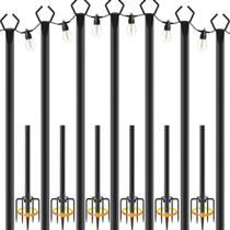 Pólos de luz String NUERPO, pacote com 7, 3 m de metal externo