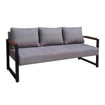 Poltrona 03 Lugares Estilo Industrial Braço de Ferro Ipanema