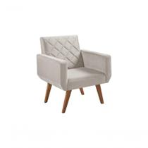 Poltrona 1 Lugar Braço Anabelle Unidecor Bege Poltrona 1 Lugar Braço Anabelle Unidecor Bege