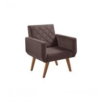 Poltrona 1 Lugar Braço Anabelle Unidecor Marrom