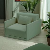 Poltrona 1 Lugar Revestimento em Sarja Verde Médio Poltrona 1 Lugar Revestimento em Sarja Verde Médio